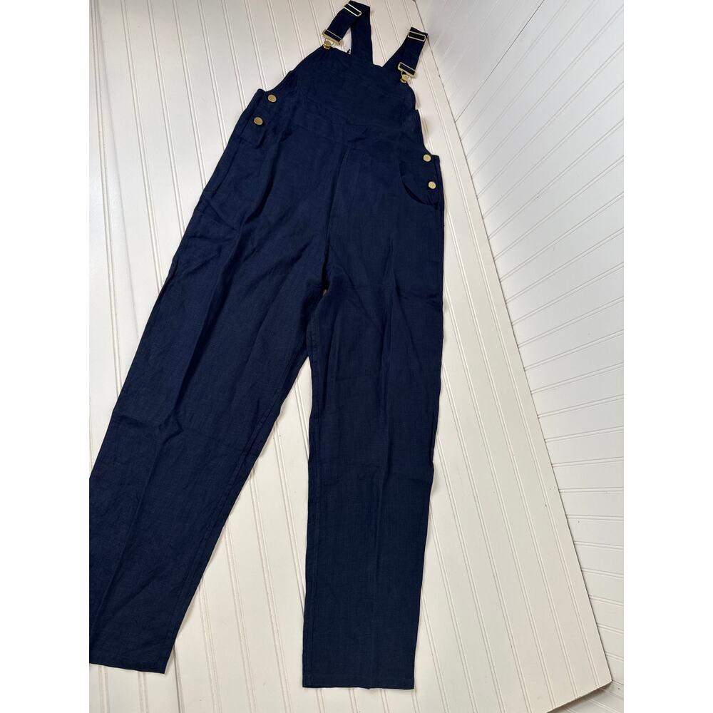 NWT WEWOREWHAT Solid Navy Basic Overall Jumpsuit … - image 2